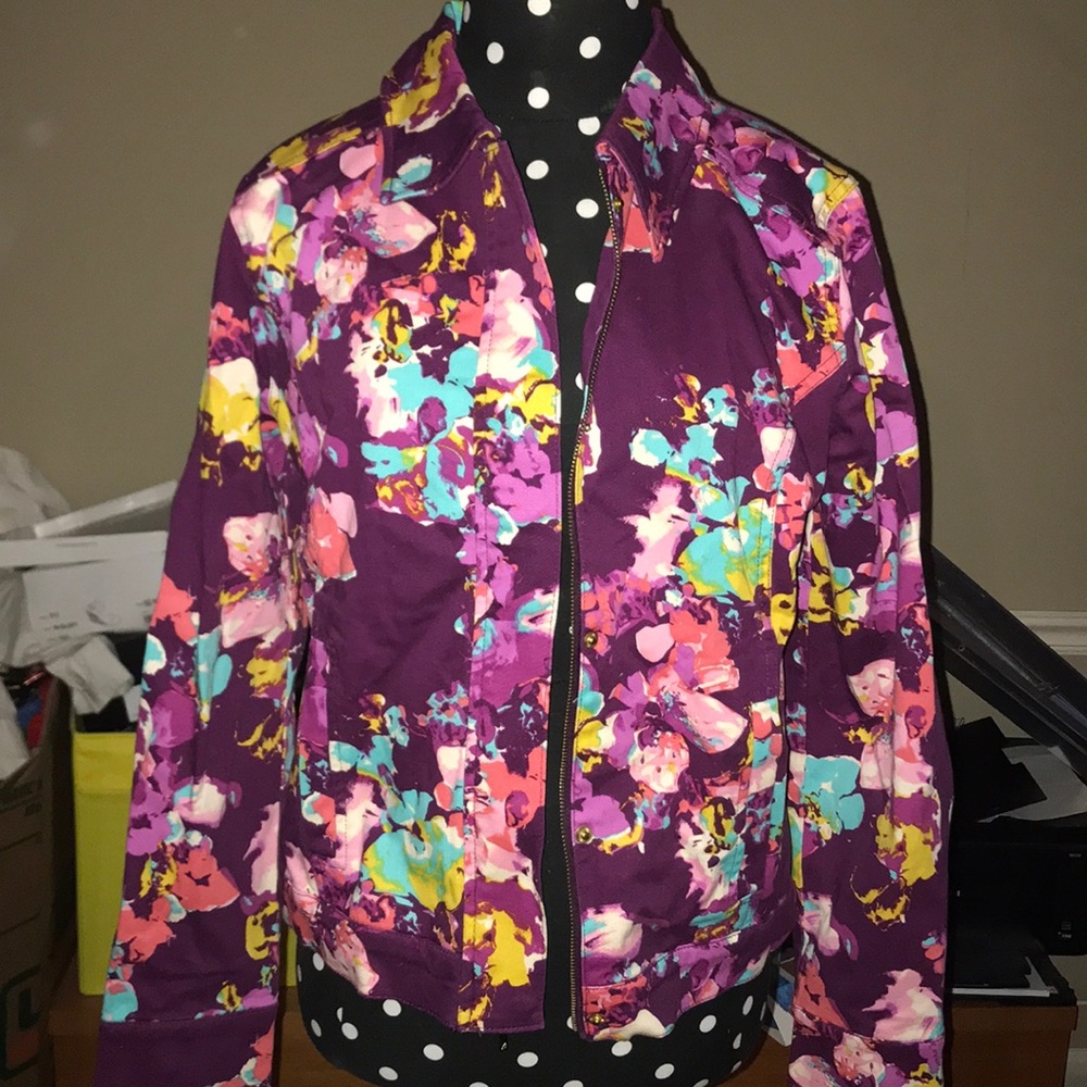 Bright Floral Isaac Mizrah Jacket